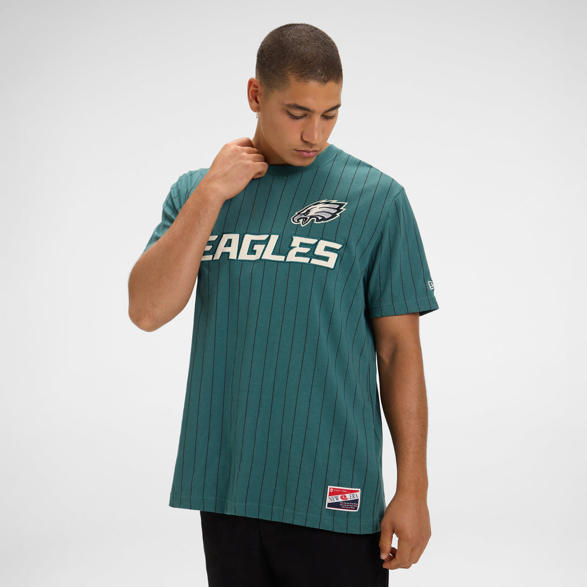 Boston Celtics Throwback Retro Pinstripe T-Shirt