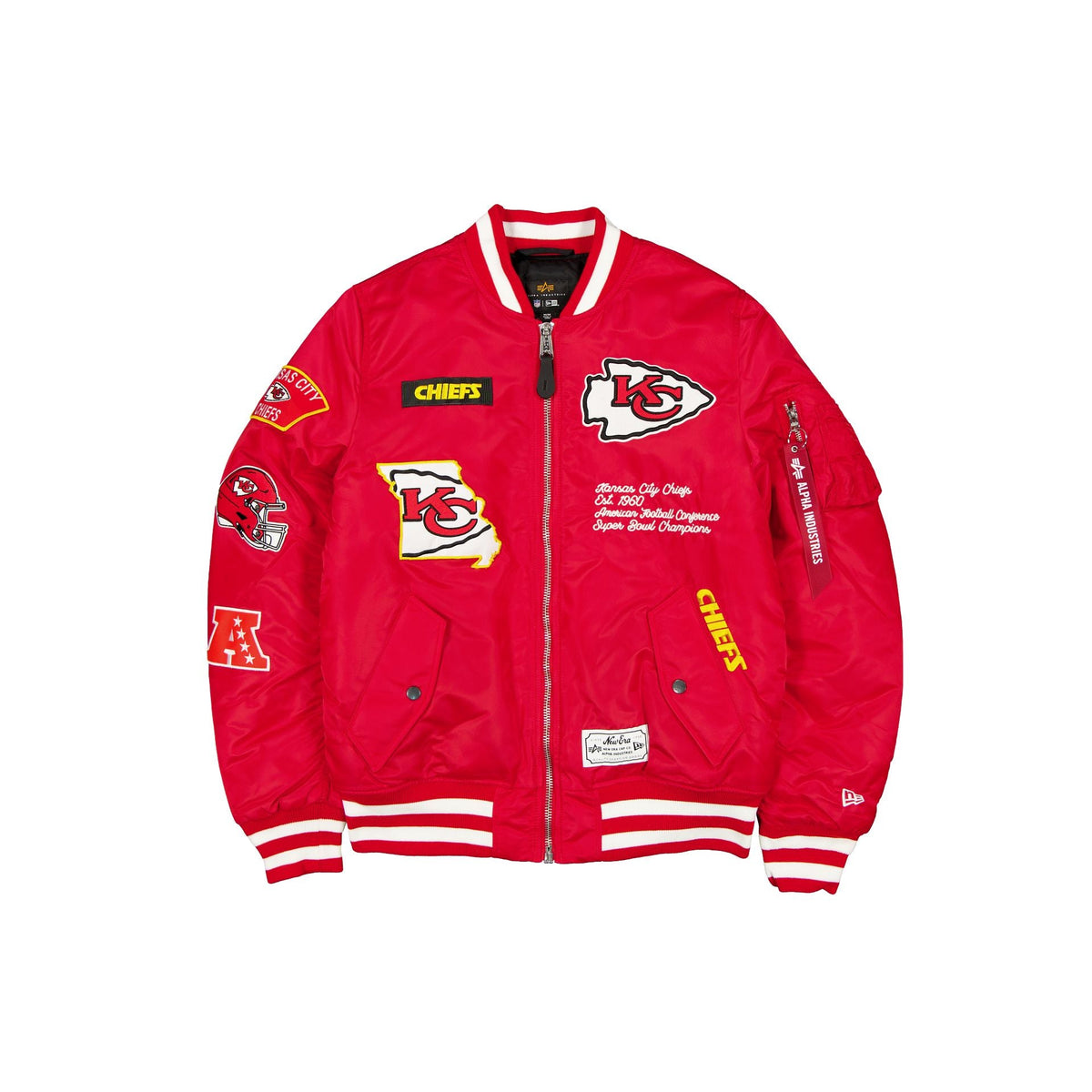 Alpha Industries x Kansas City Chiefs Red MA-1 Bomber Jacket