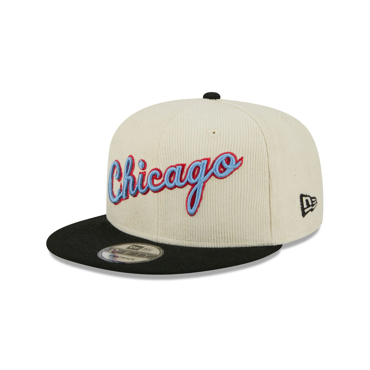 Chicago Bulls 2025 City Edition Chrome White Corduroy 9FIFTY Snapback Hat