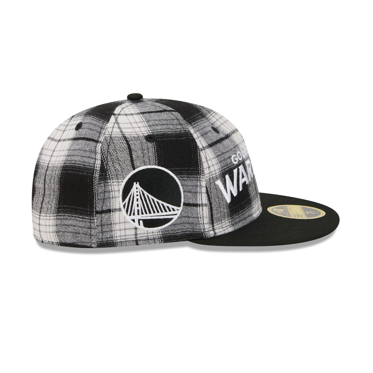Golden State Warriors Grunge Plaid Retro Crown 59FIFTY Fitted Hat