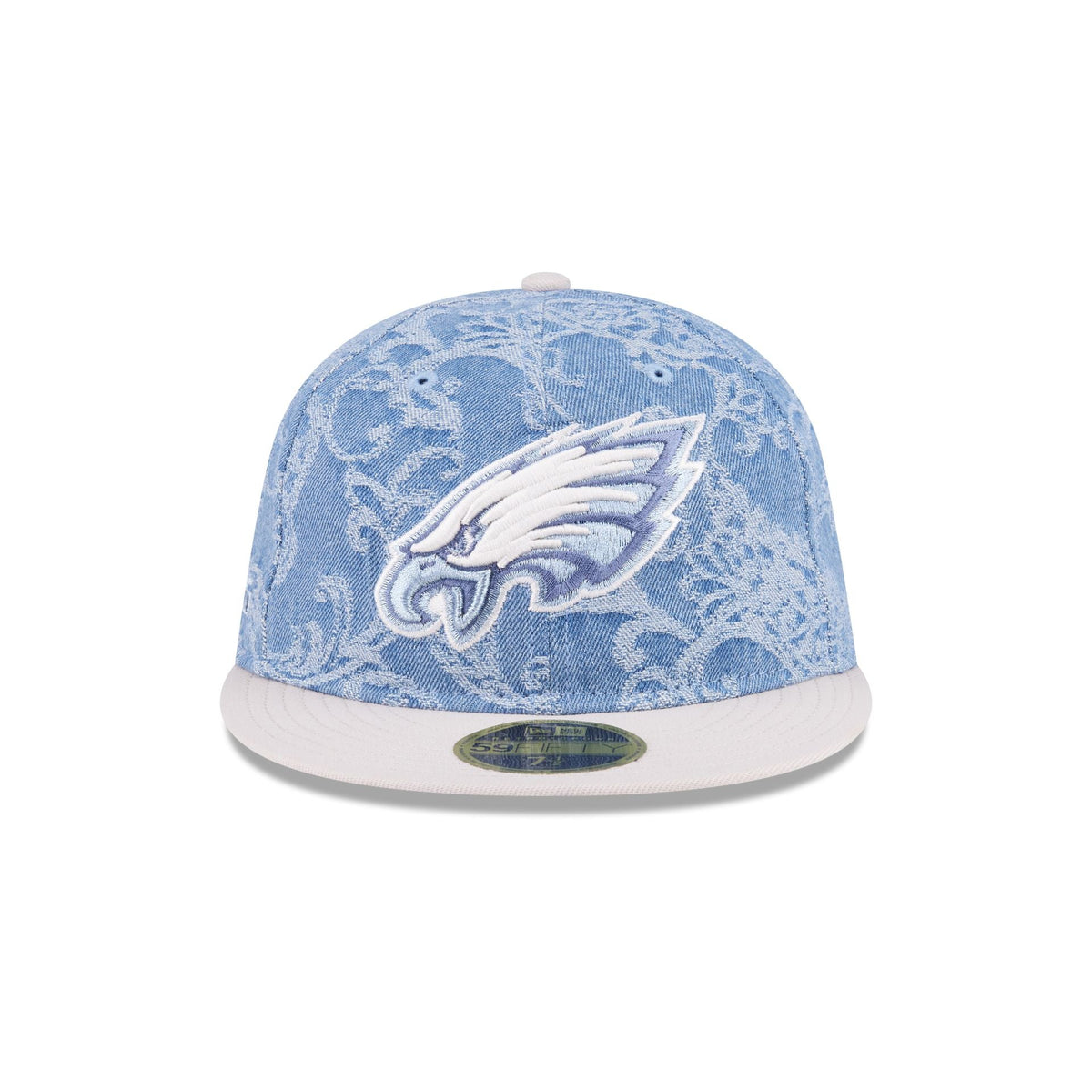 Just Caps Jacquard Denim Philadelphia Eagles Retro Crown 59FIFTY Fitted Hat