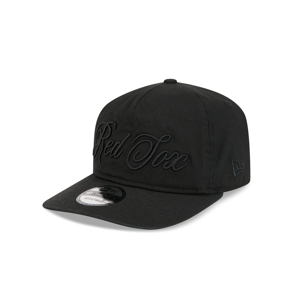 Boston Red Sox All Black Scripted 19TWENTY Adjustable Hat