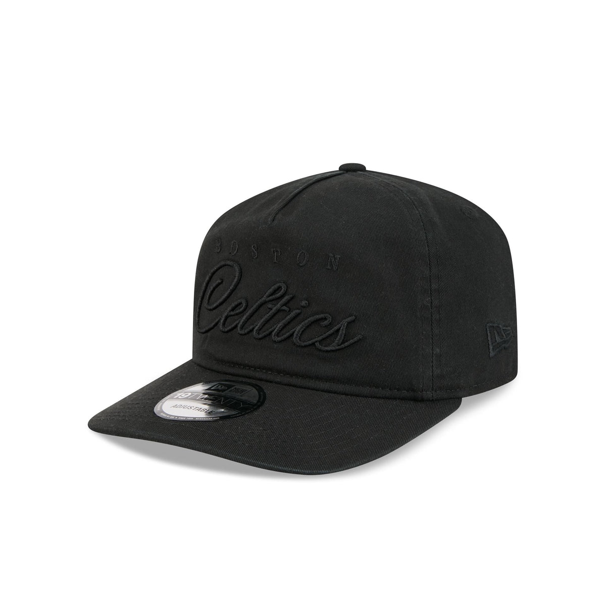 Boston Celtics All Black Scripted 19TWENTY Adjustable Hat