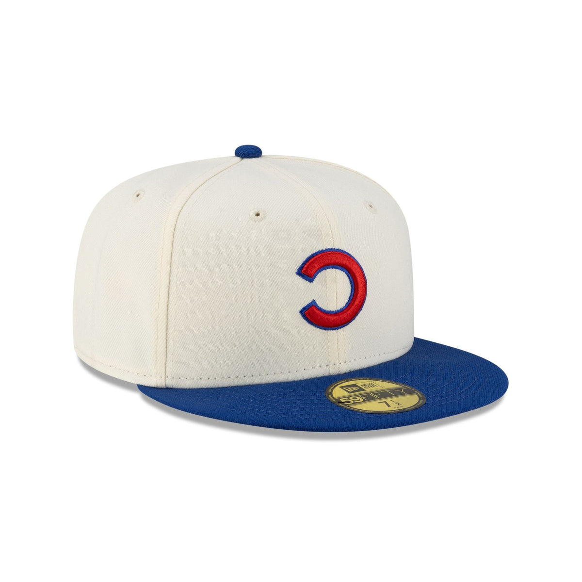 Chicago Cubs Upside Down Logo Chrome 59FIFTY Fitted Hat