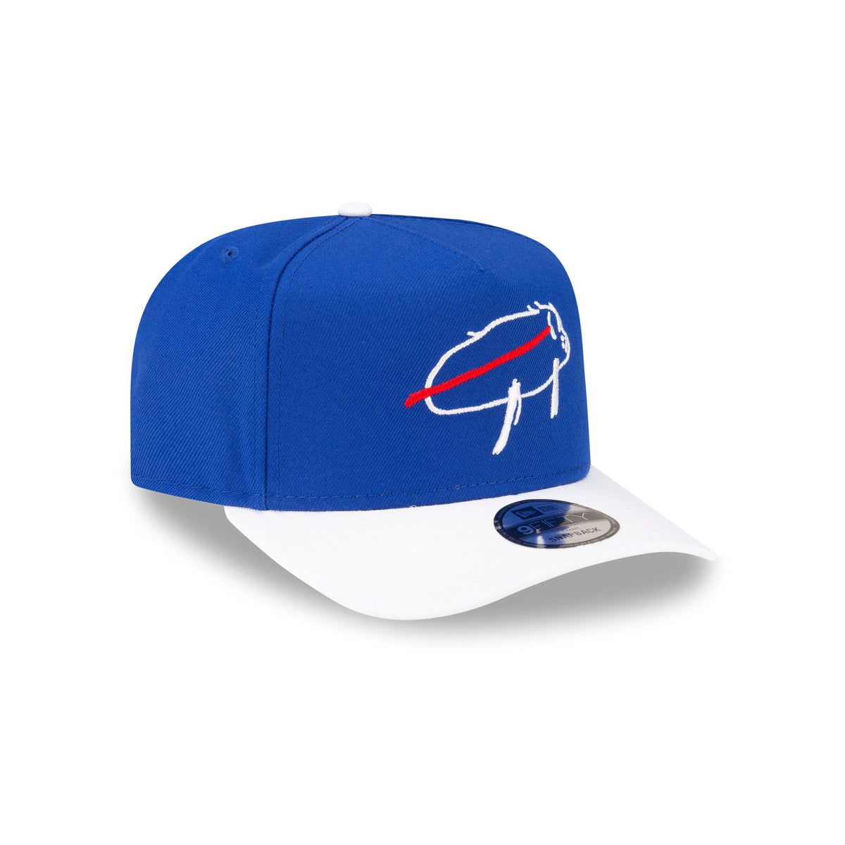 Buffalo Bills Billustration White Visor 9FIFTY A-Frame Snapback Hat