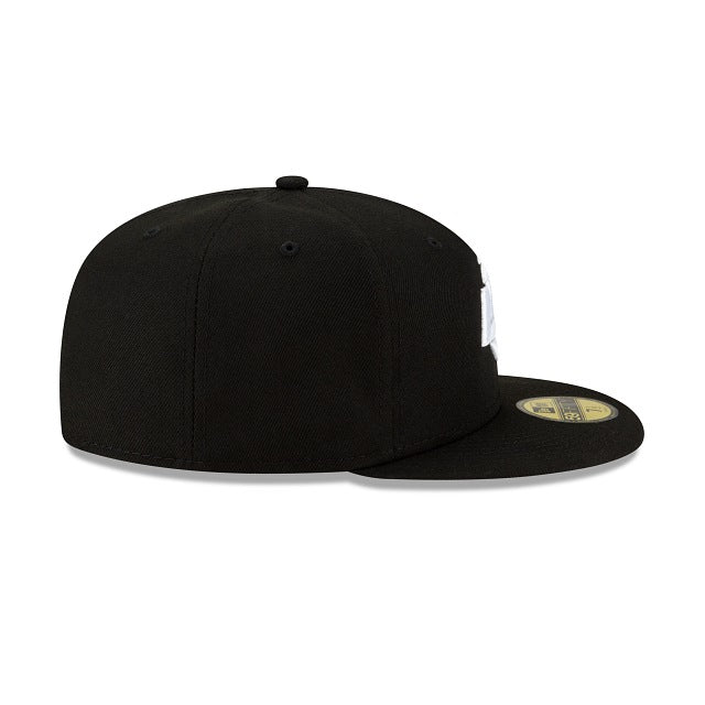 Los Angeles Rams Black and White 59FIFTY Fitted Hat